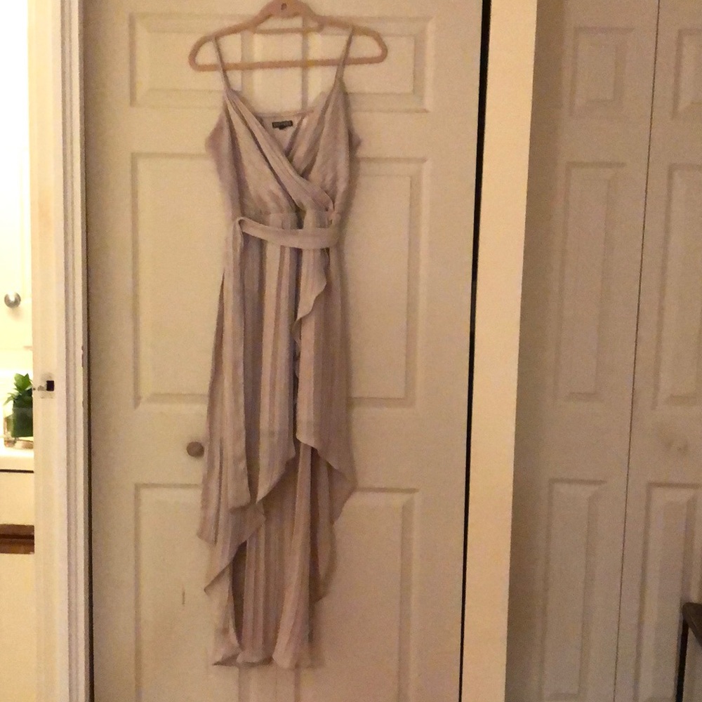 Champagne high-low dress